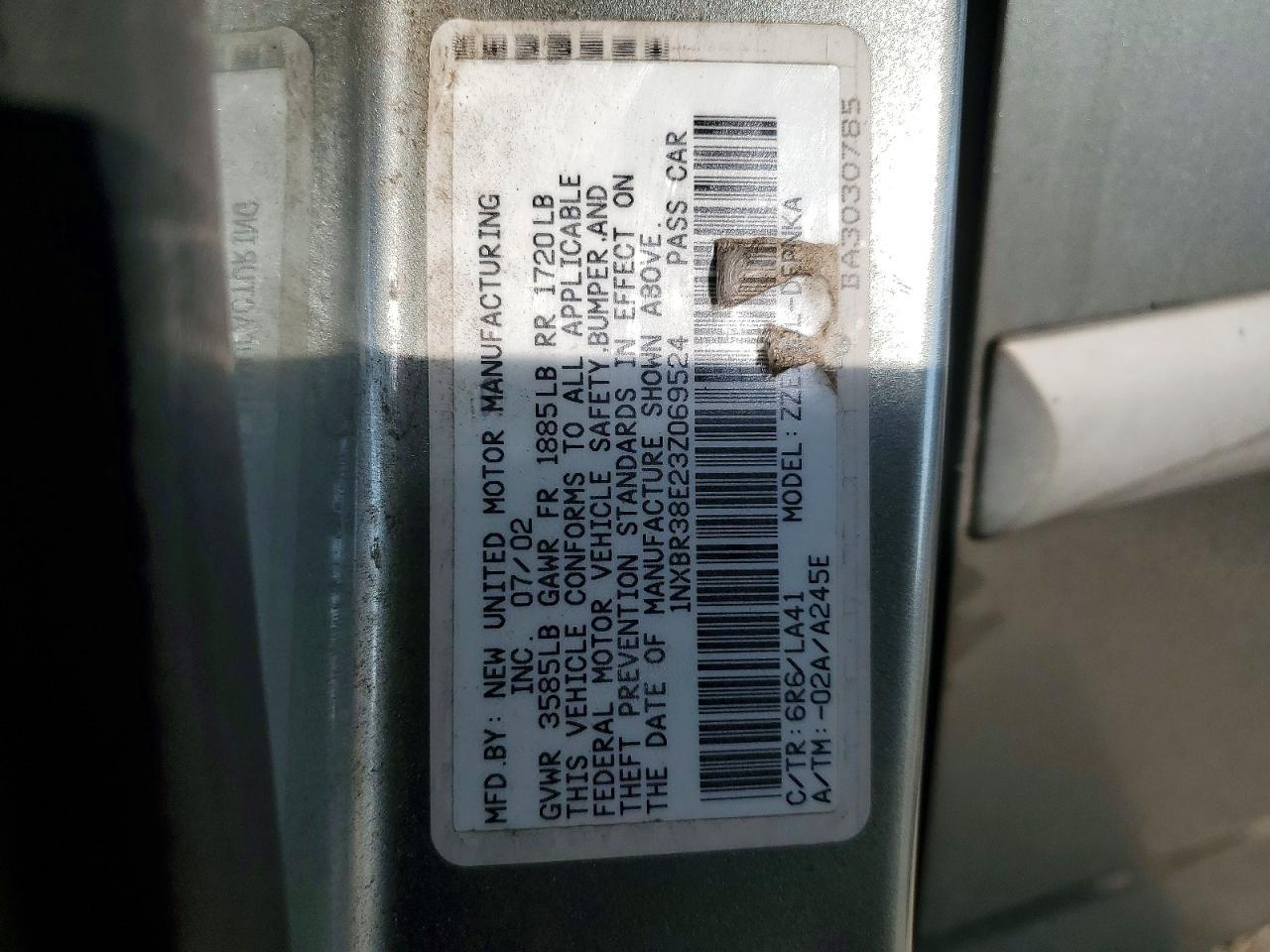 2003 TOYOTA COROLLA