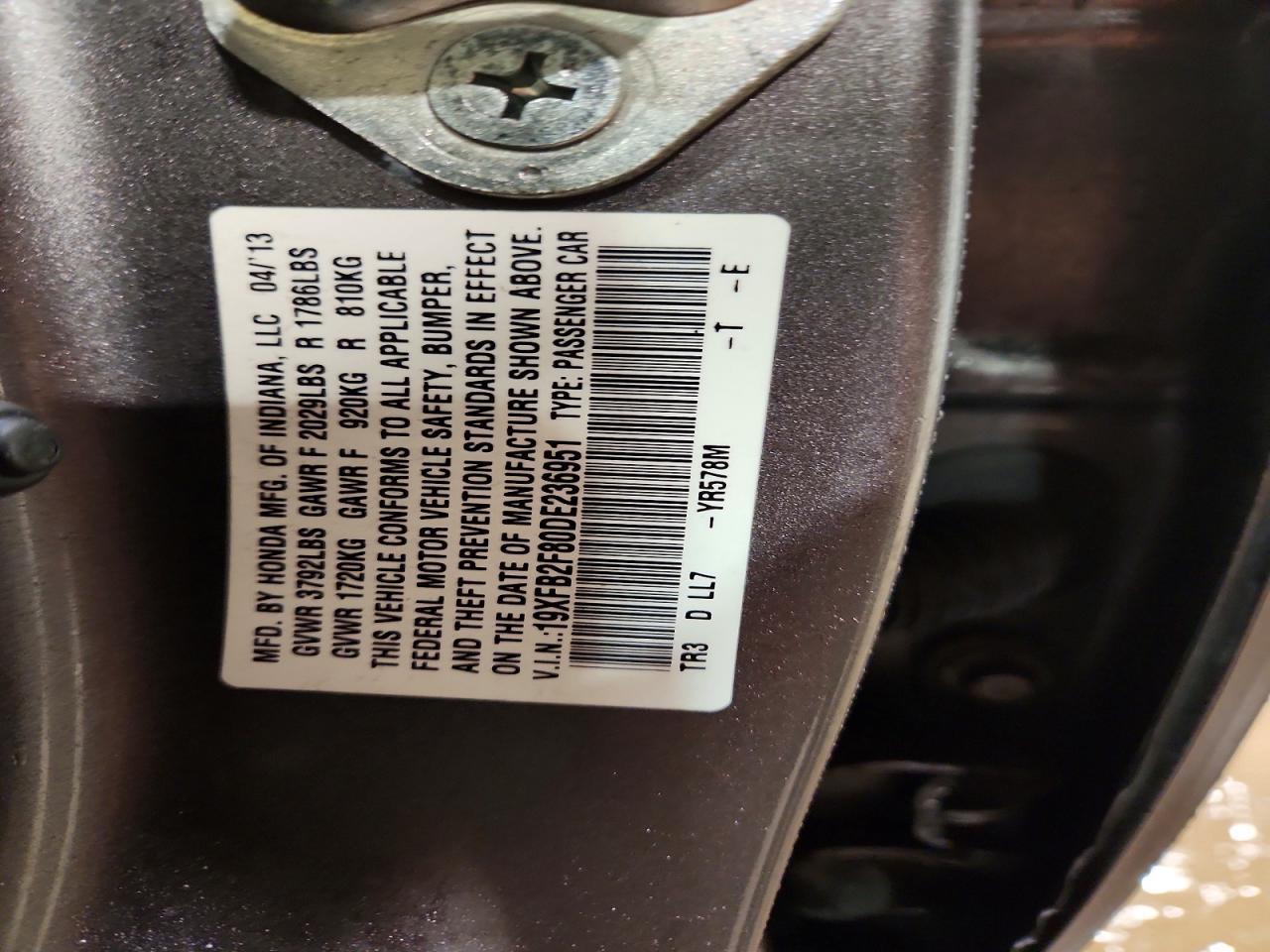 2013 HONDA CIVIC