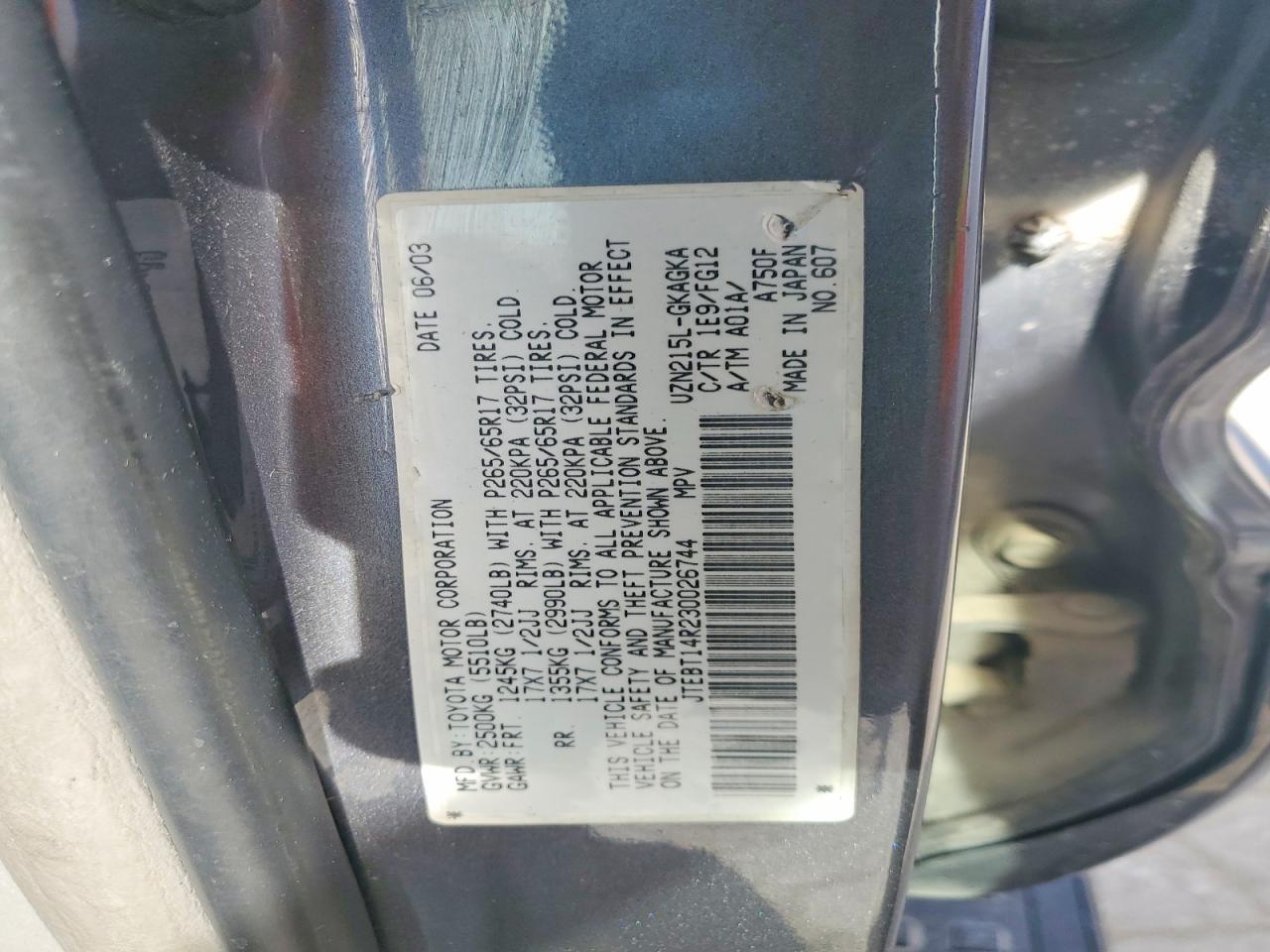 2003 TOYOTA 4Runner