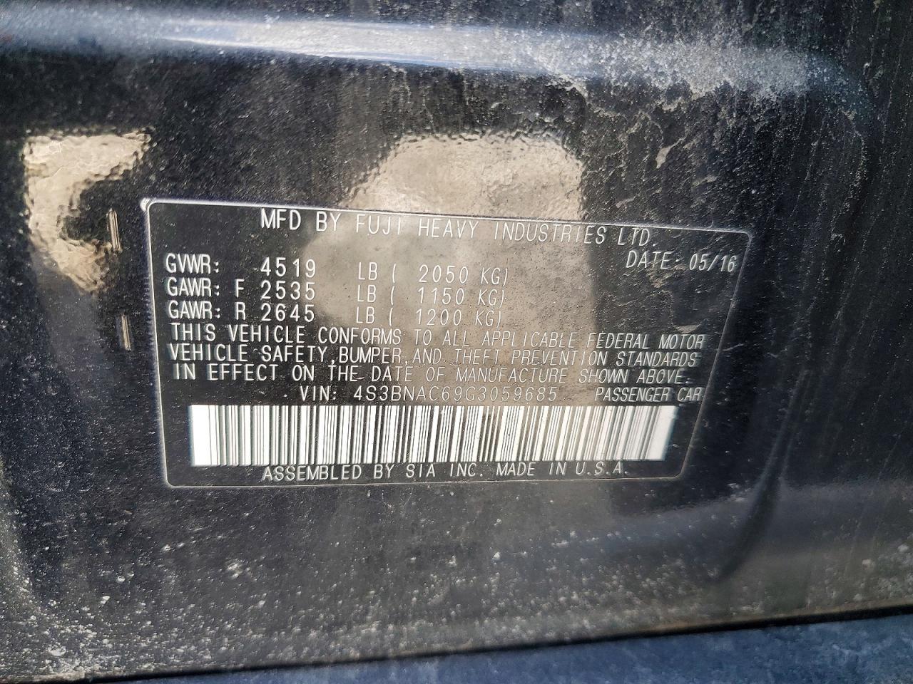 2016 SUBARU Legacy