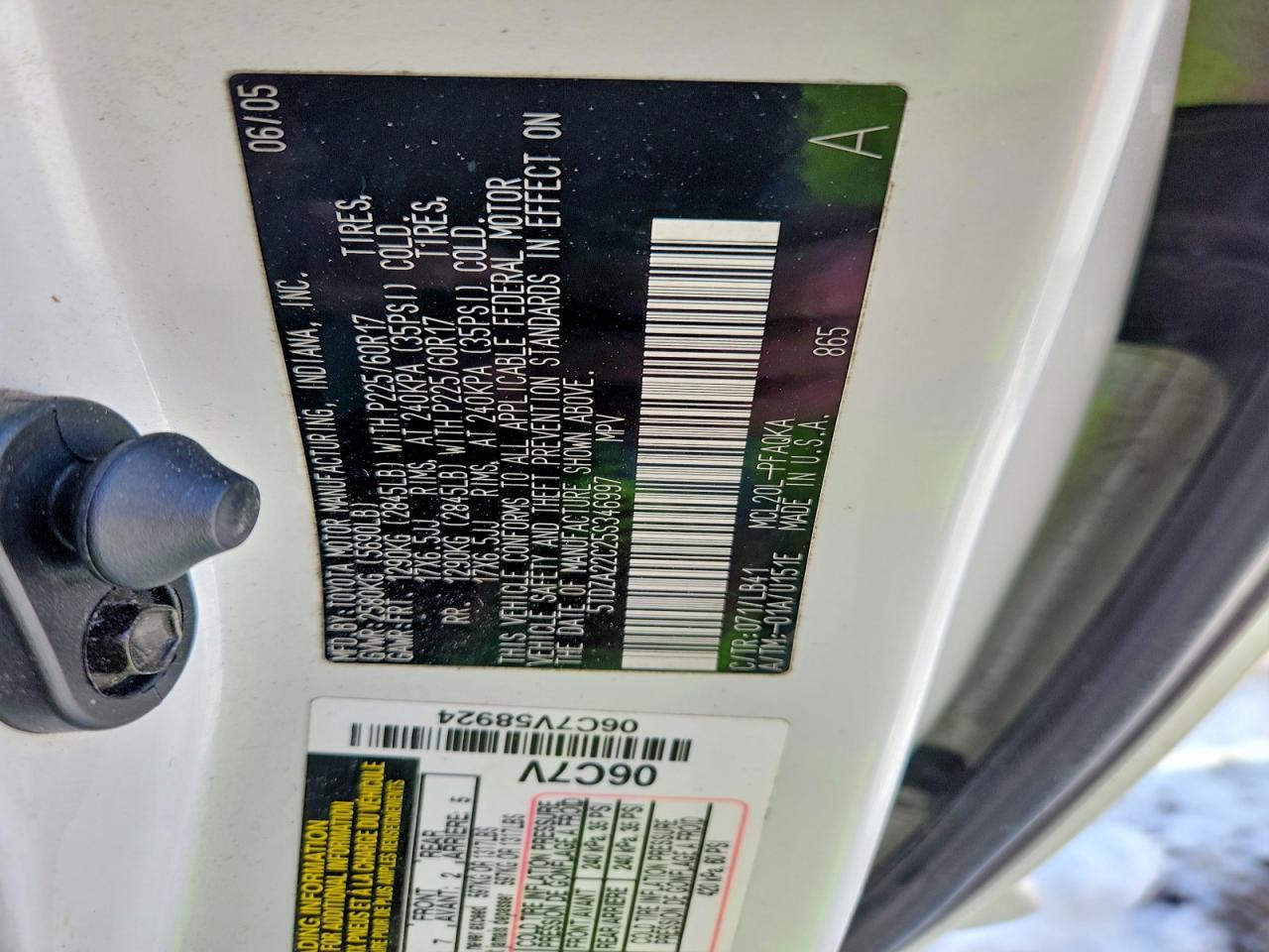 2005 TOYOTA SIENNA