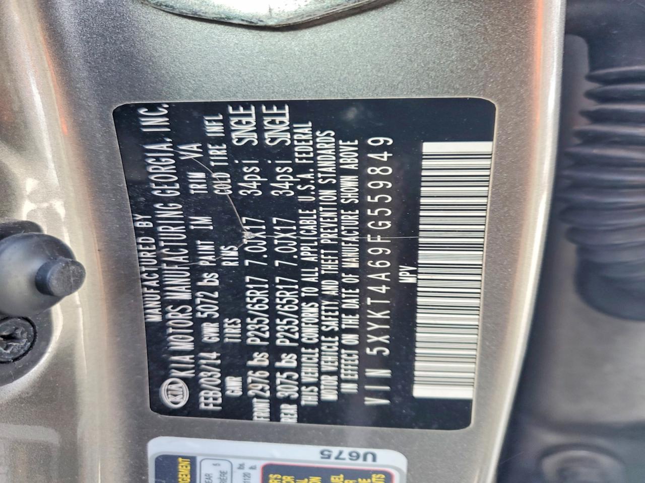 2015 KIA SORENTO