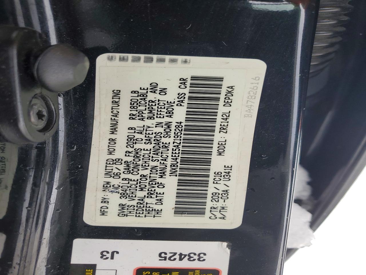 2010 TOYOTA COROLLA