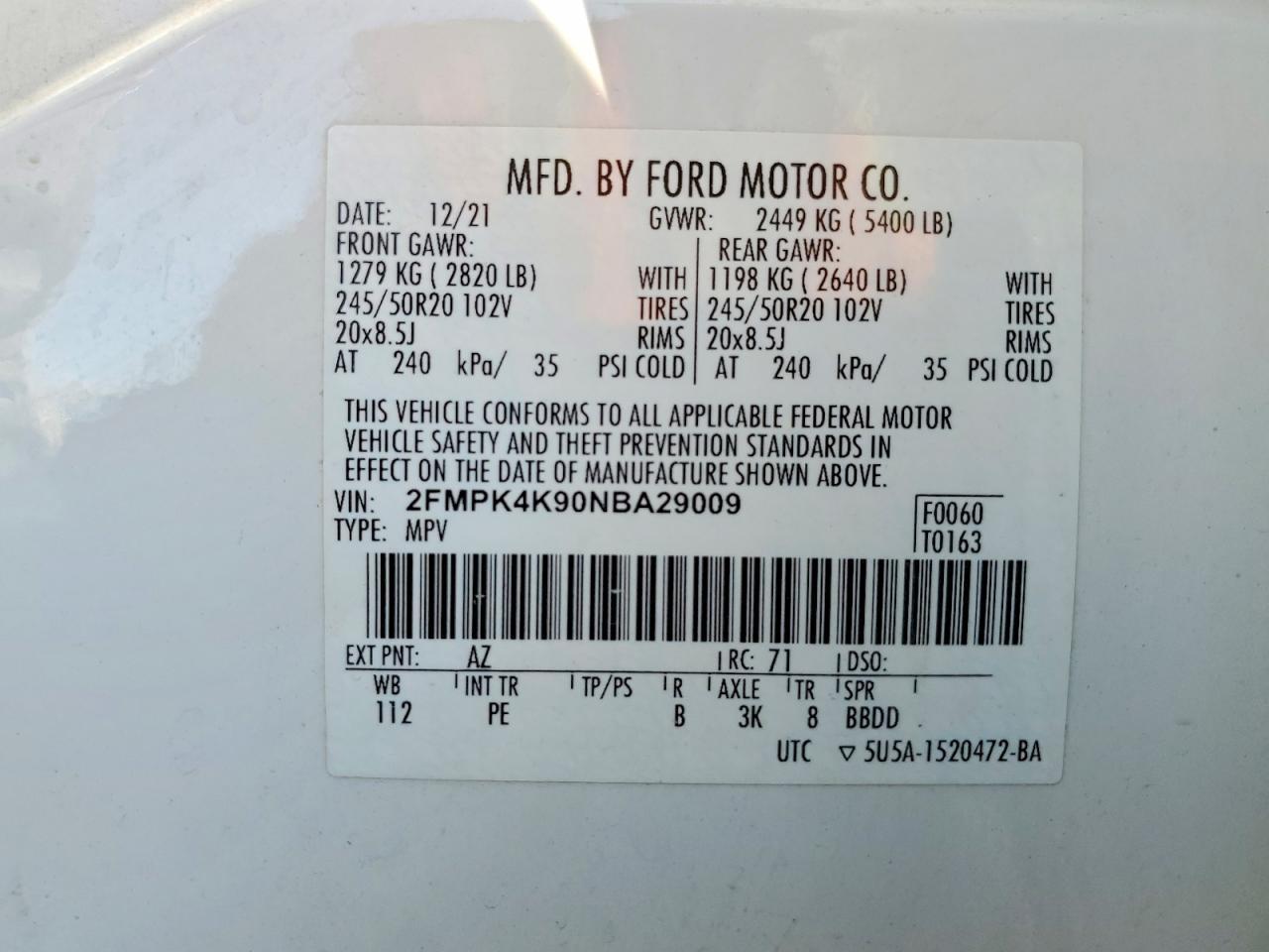 2022 FORD EDGE