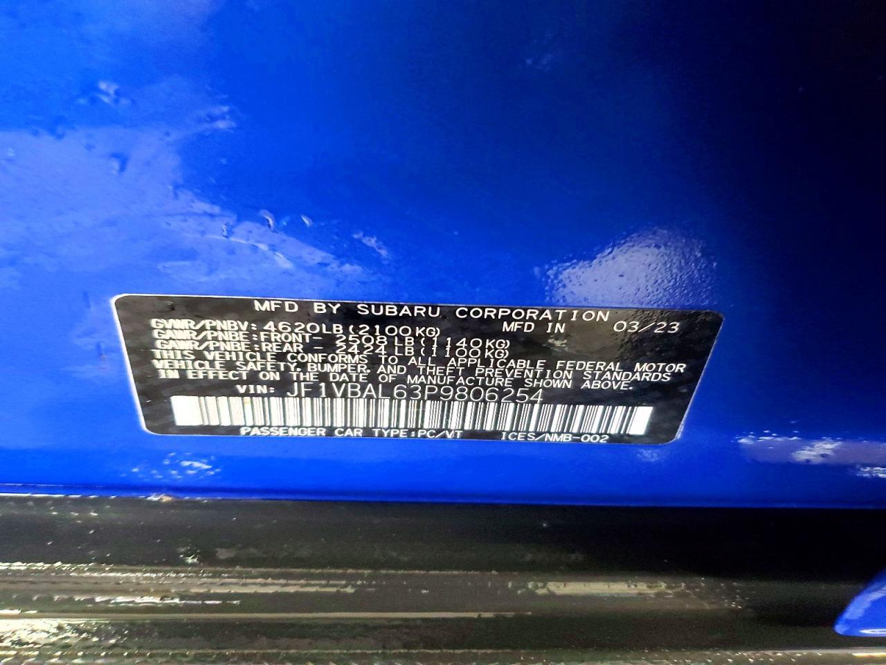2023 SUBARU WRX