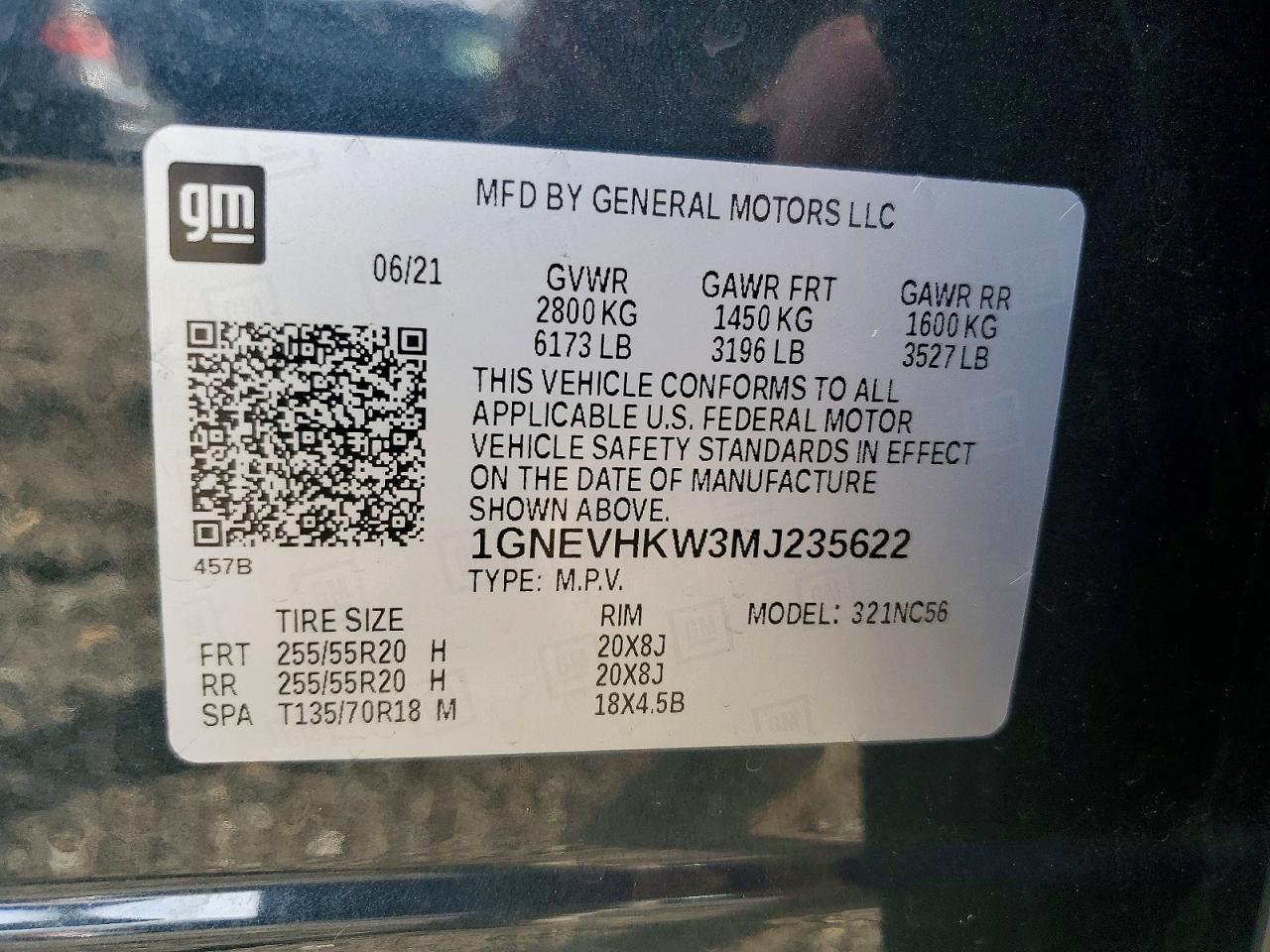2021 CHEVROLET TRAVERSE