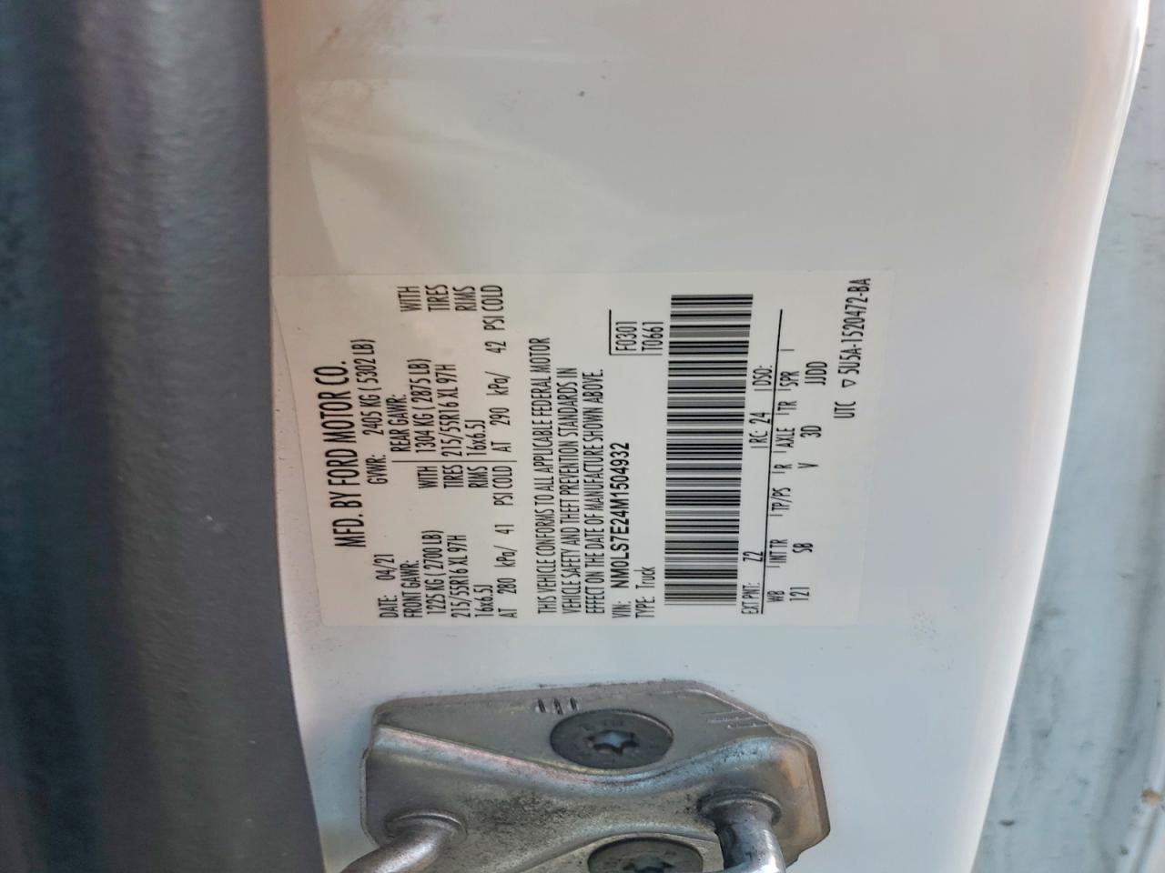 2021 FORD TRANSIT CONNECT