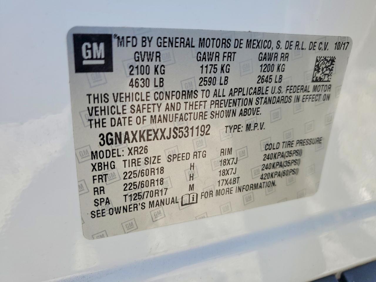 2018 CHEVROLET EQUINOX