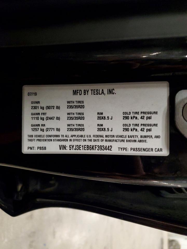 2019 TESLA MODEL 3
