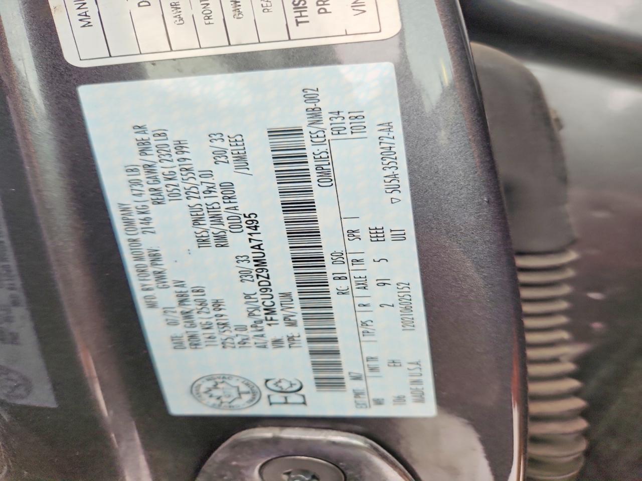 2021 FORD ESCAPE