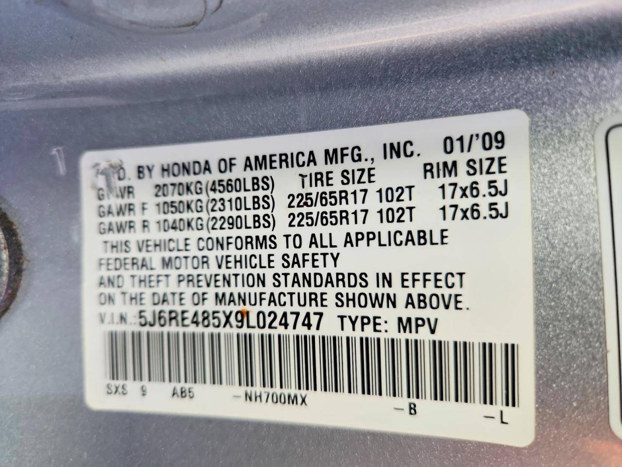 2009 HONDA CR-V