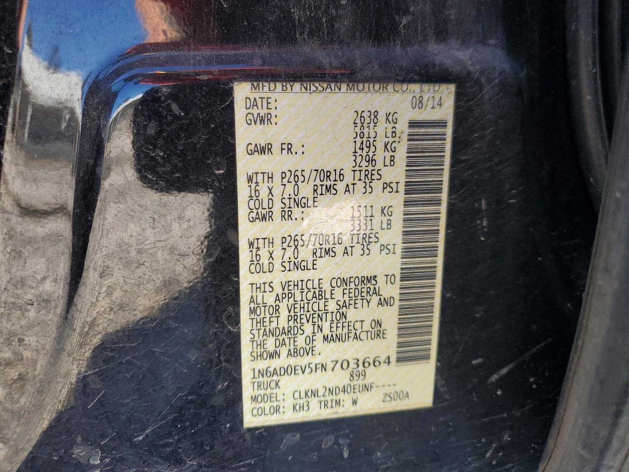 2015 NISSAN Frontier