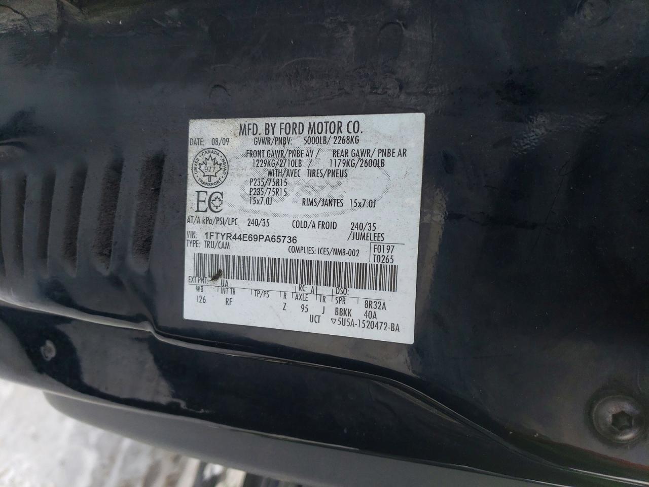 2009 FORD RANGER
