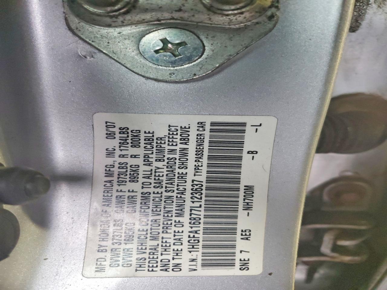 2007 HONDA CIVIC