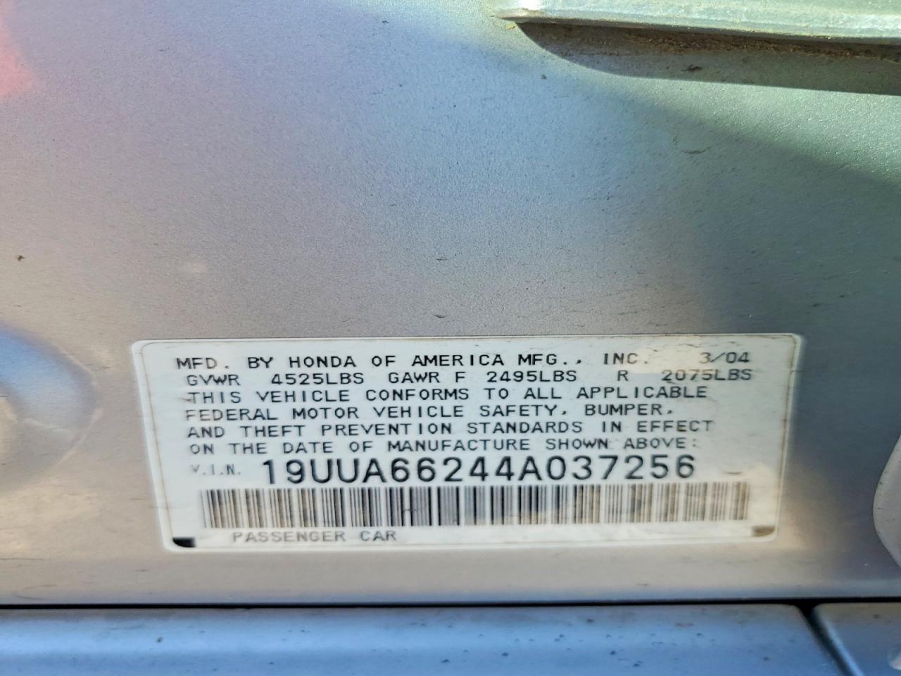 2004 ACURA TL
