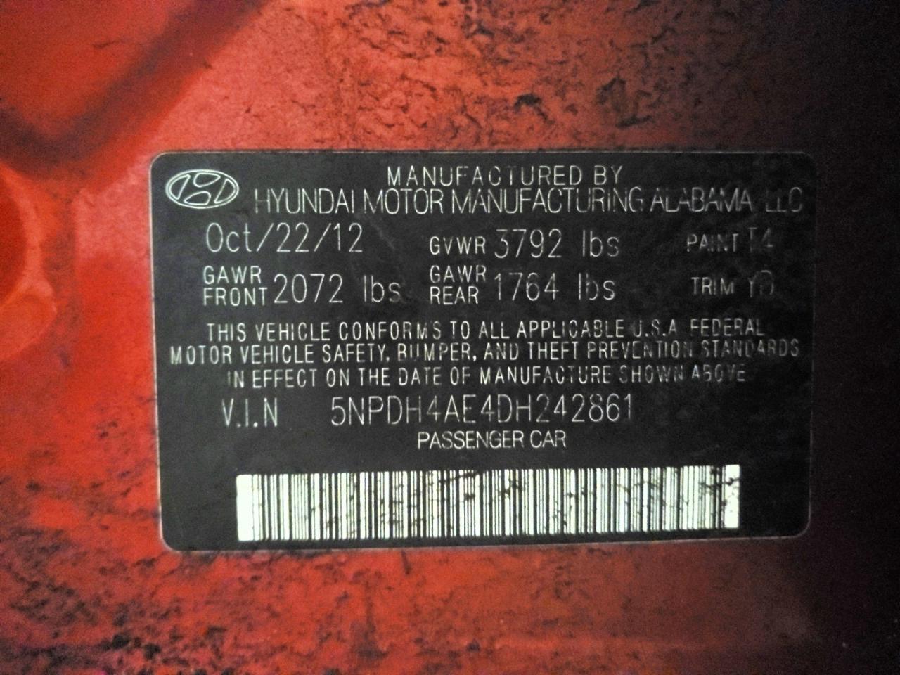2013 HYUNDAI ELANTRA