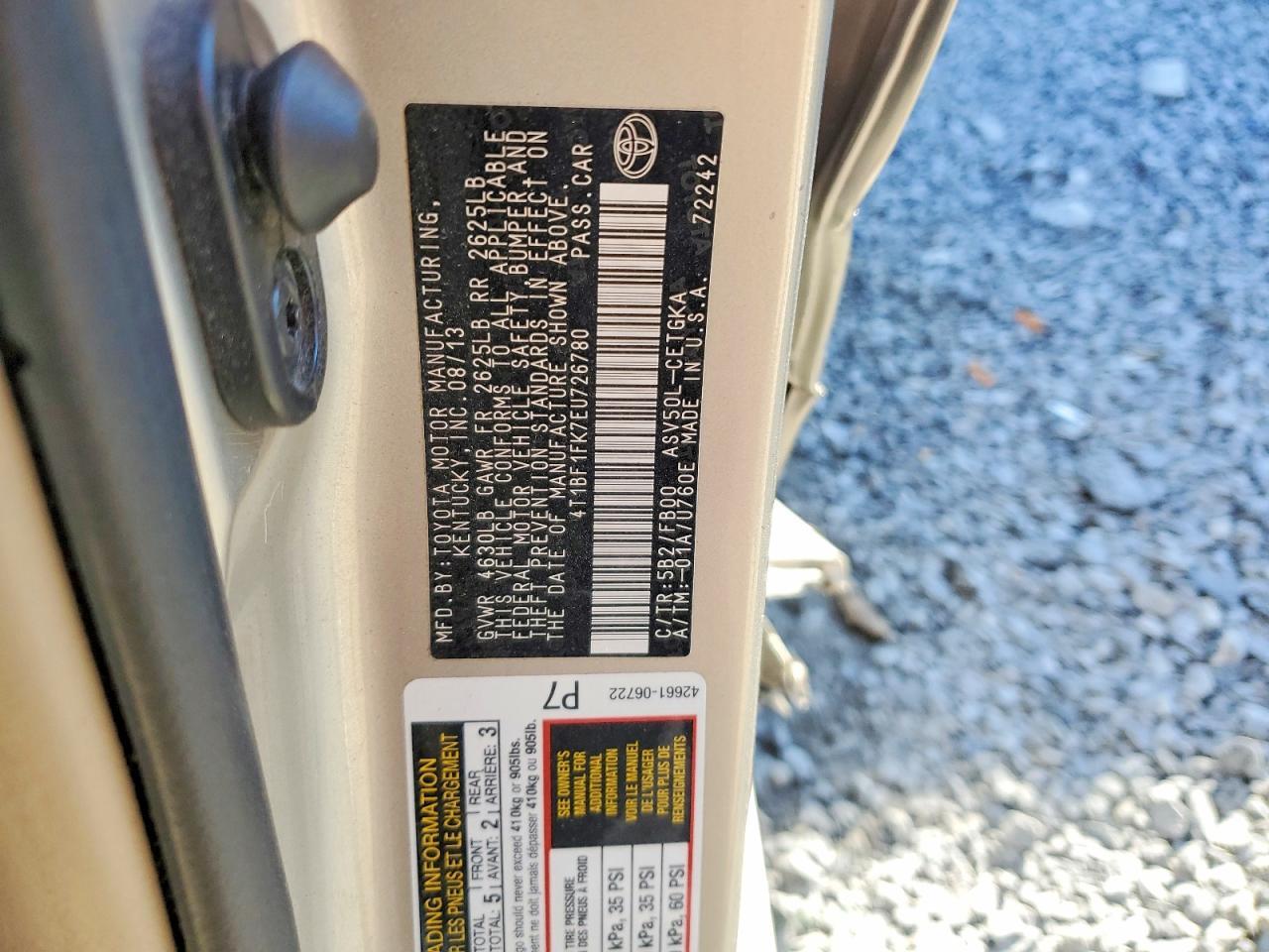 2014 TOYOTA CAMRY