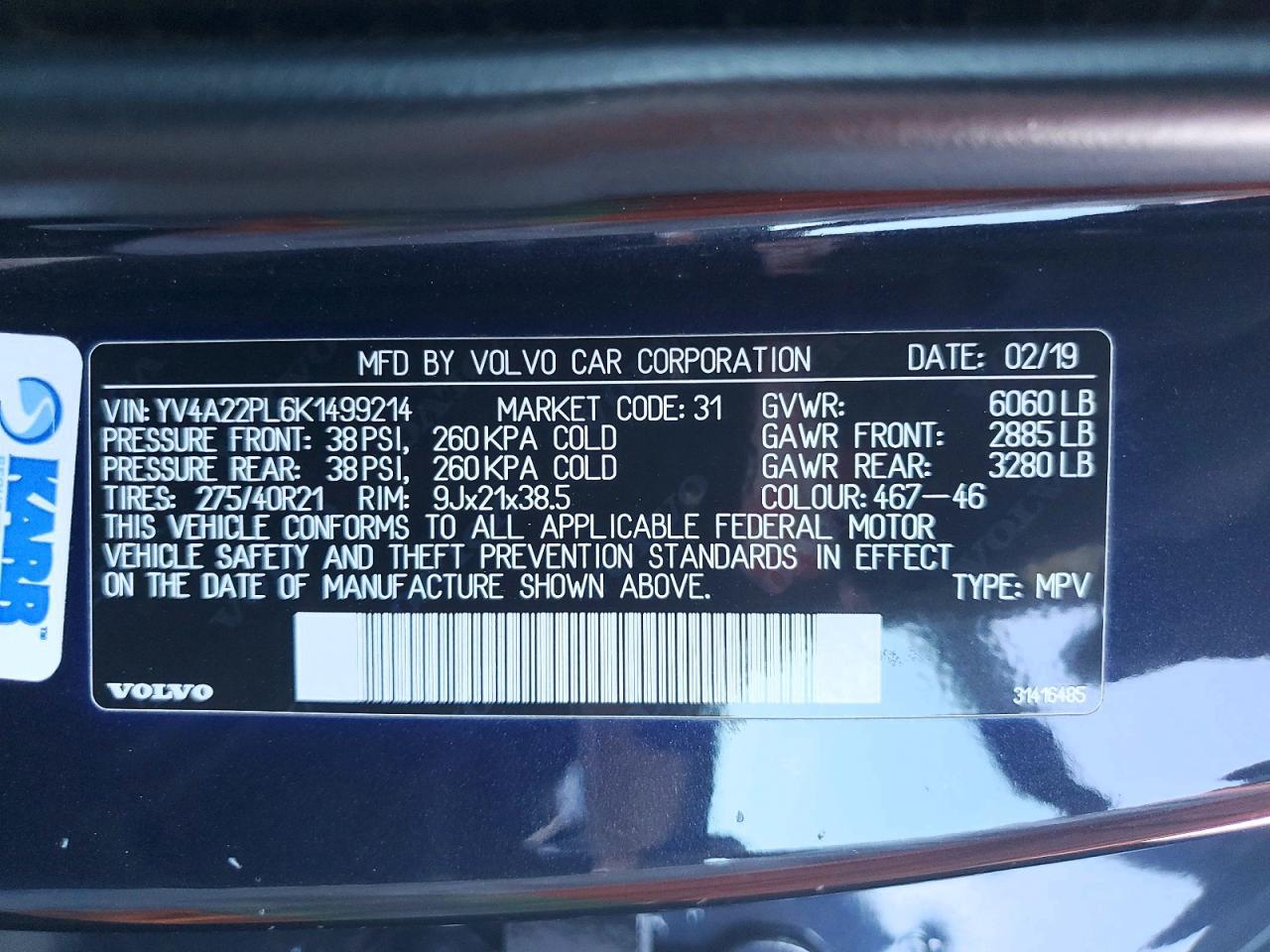 2019 VOLVO XC90