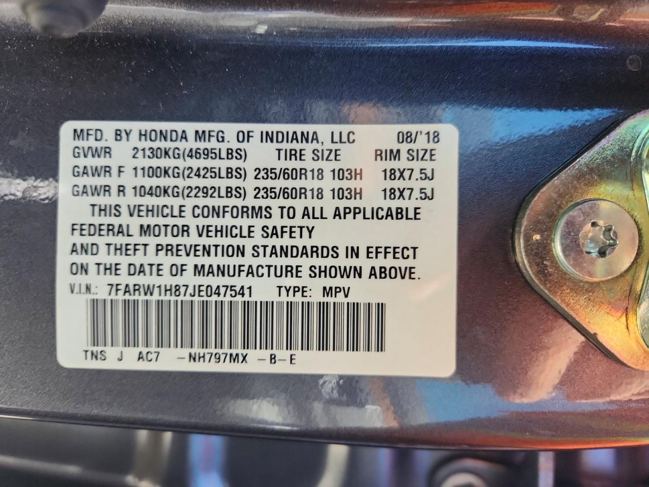2018 HONDA CR-V