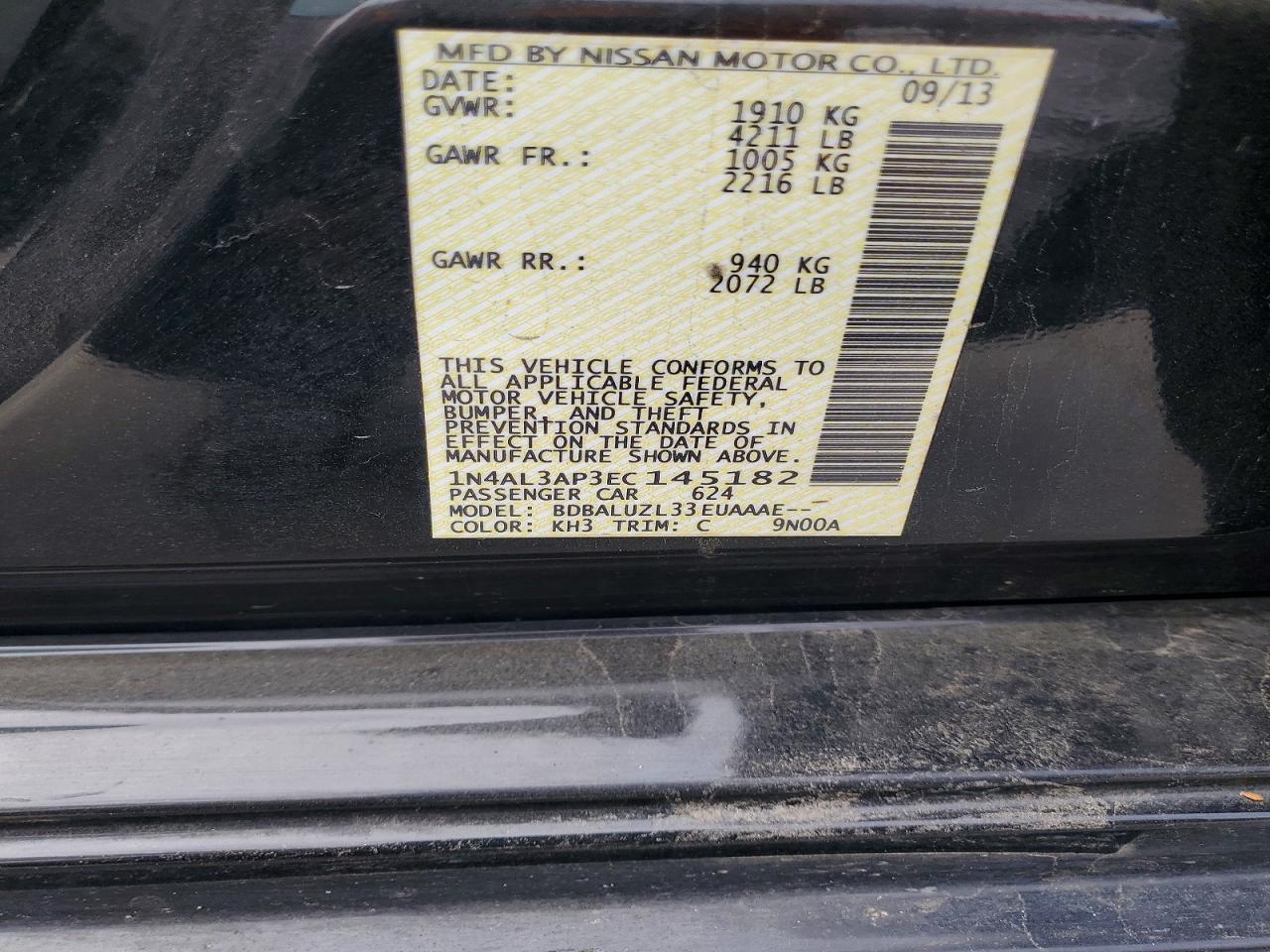 2014 NISSAN ALTIMA