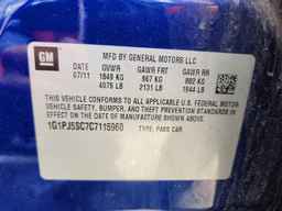 2012 CHEVROLET CRUZE