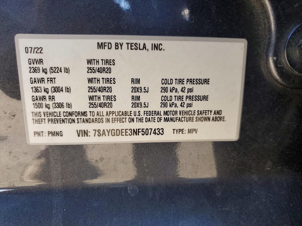 2022 TESLA MODEL Y