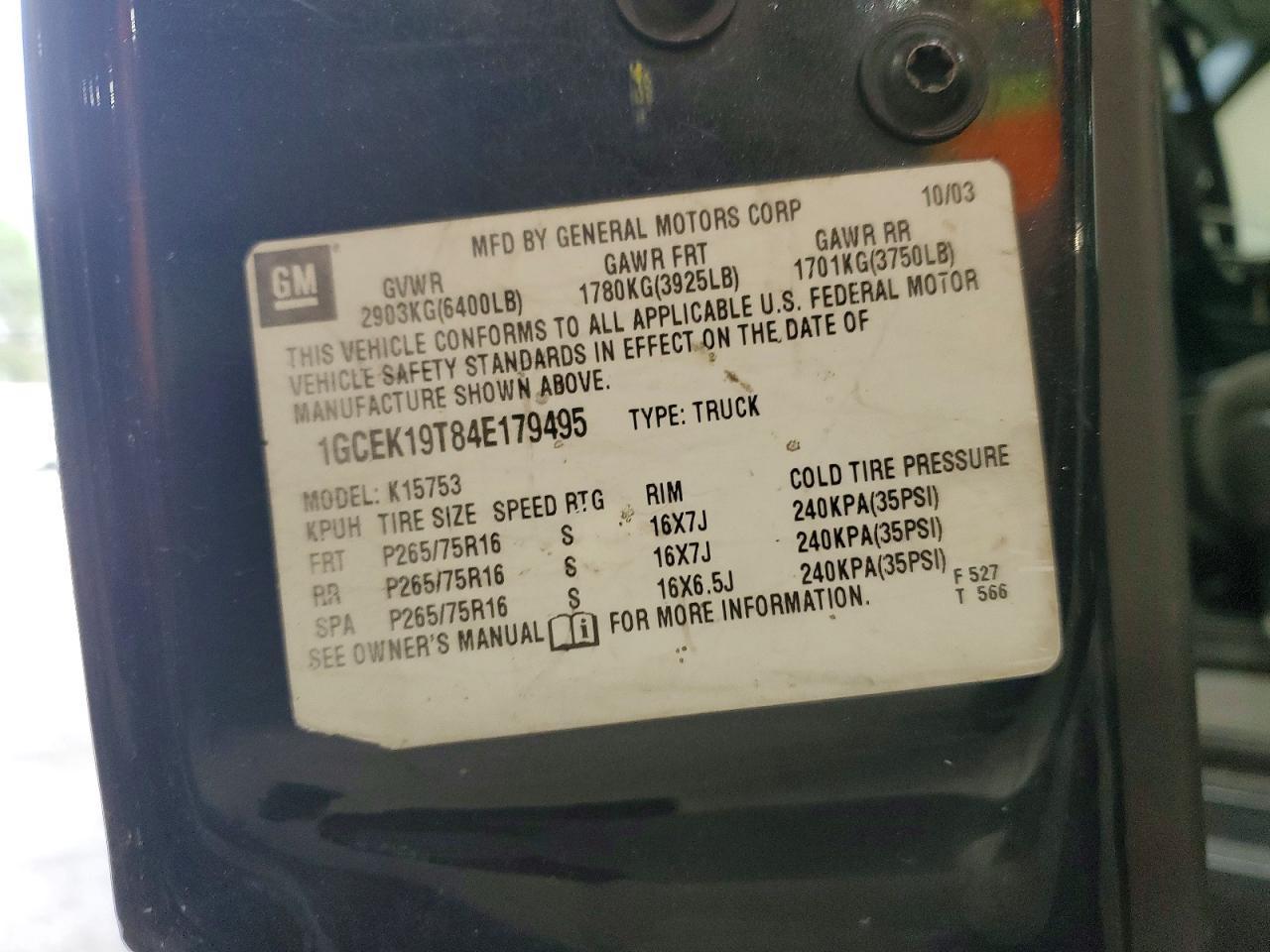 2004 CHEVROLET Silverado