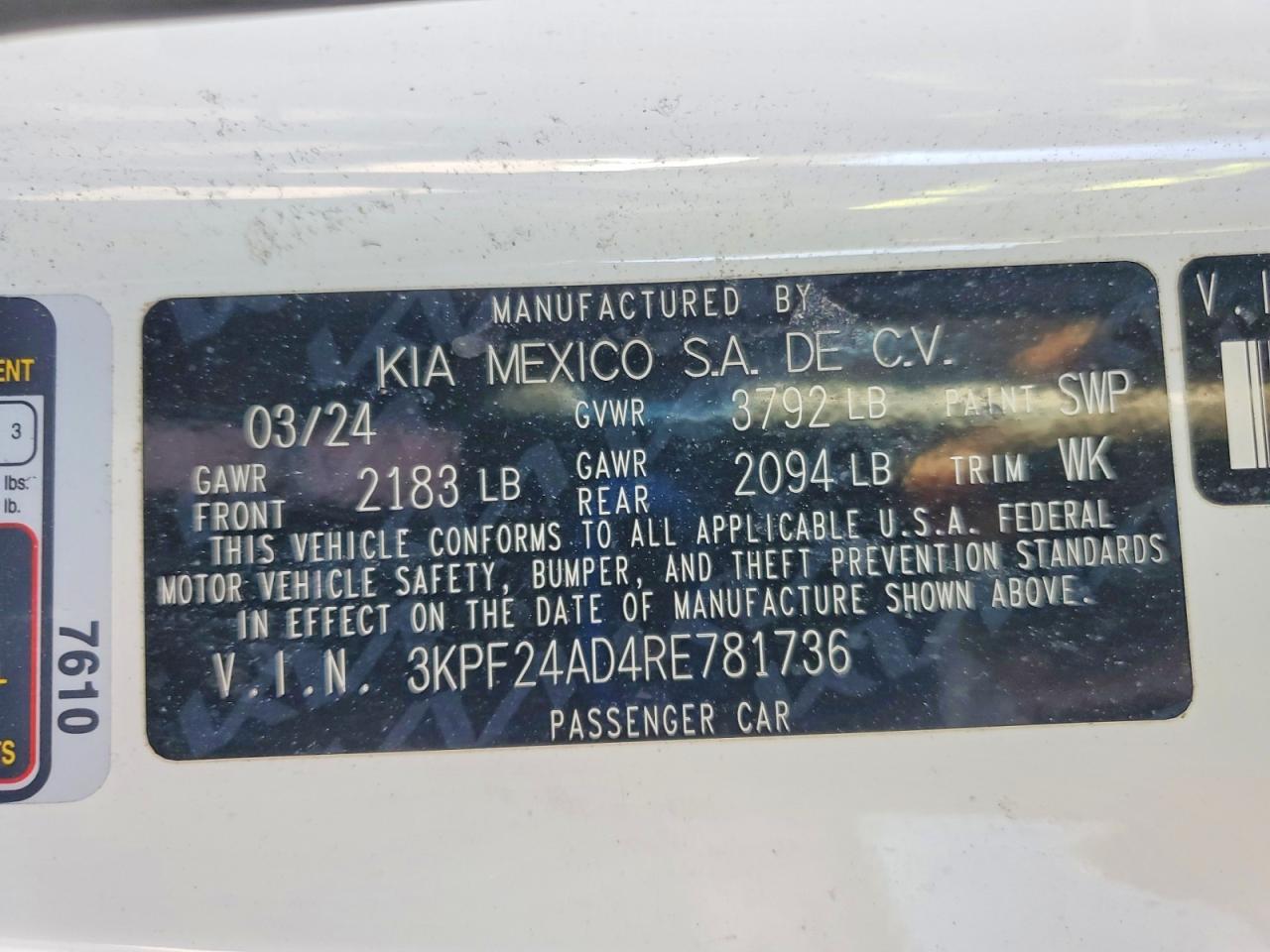 2024 KIA FORTE
