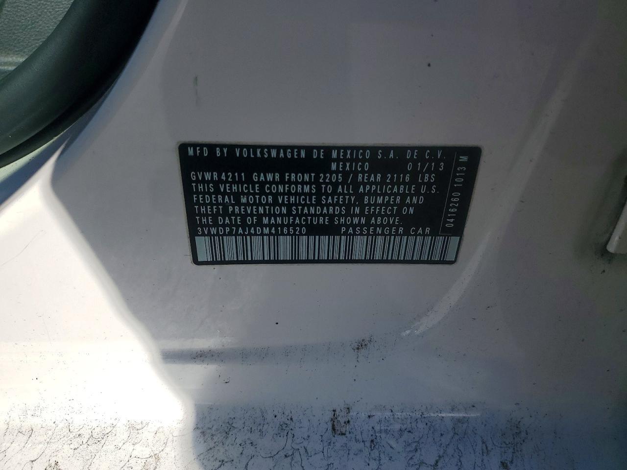 2013 VOLKSWAGEN JETTA