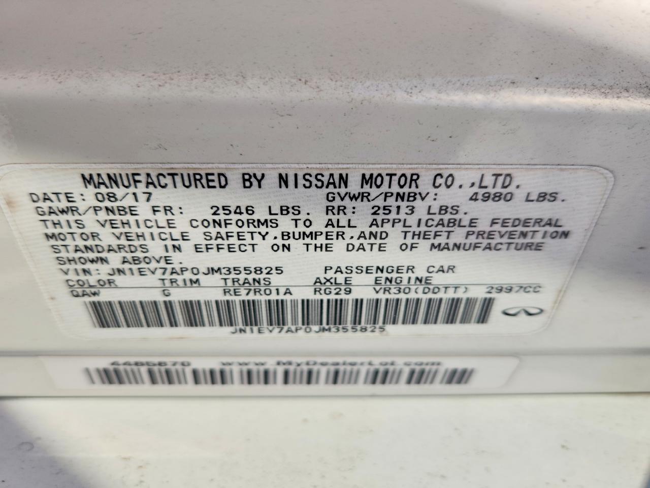 2018 INFINITI Q50