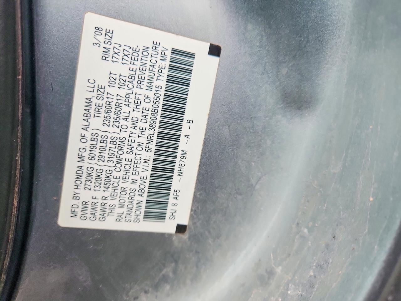 2008 HONDA ODYSSEY