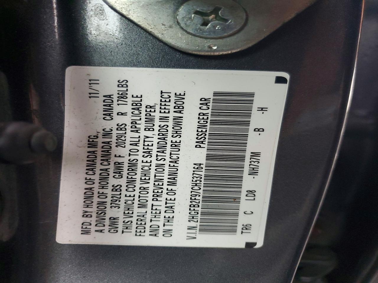 2012 HONDA CIVIC