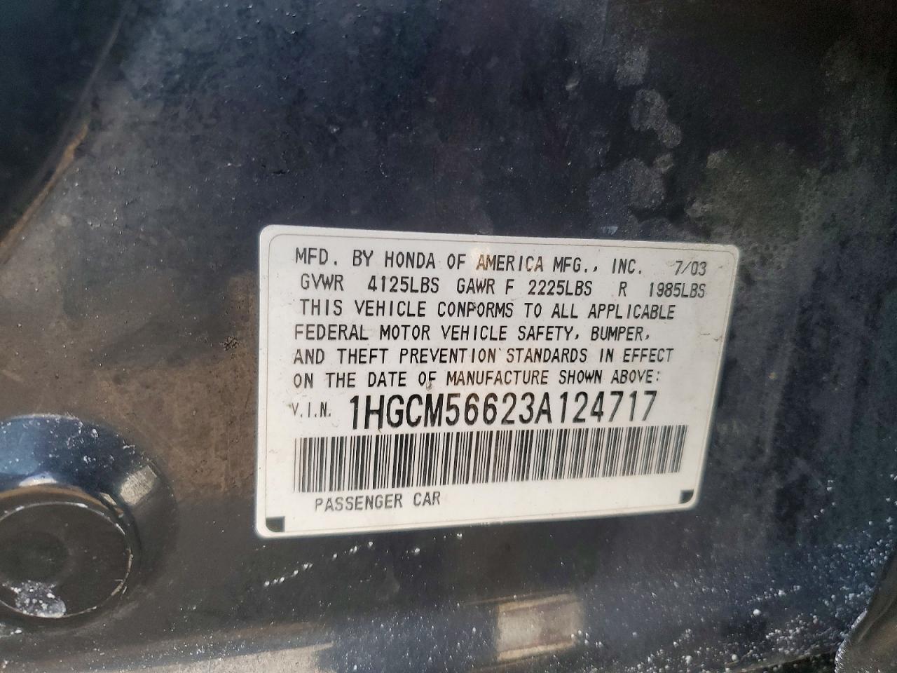 2003 HONDA ACCORD
