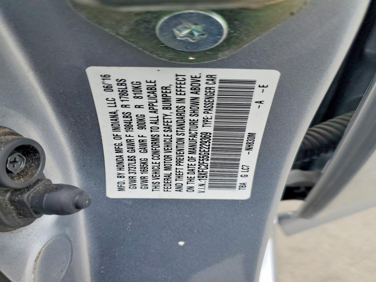 2016 HONDA CIVIC