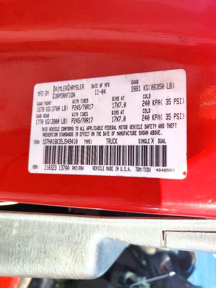 2005 DODGE RAM 1500