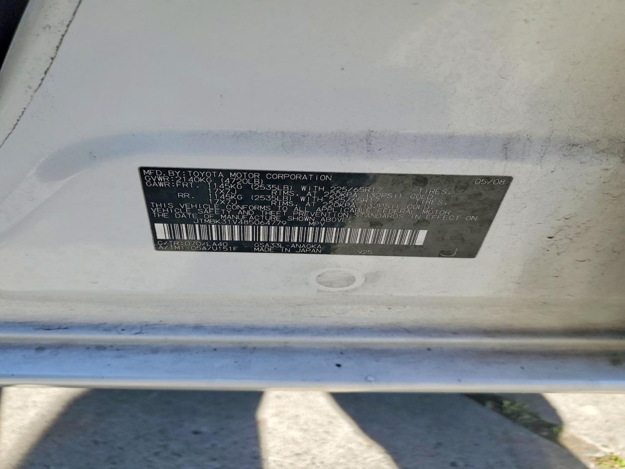 2008 TOYOTA RAV4
