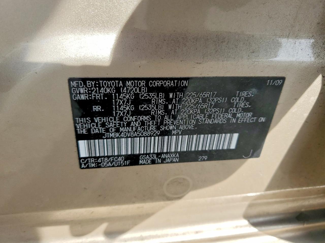 2010 TOYOTA RAV4