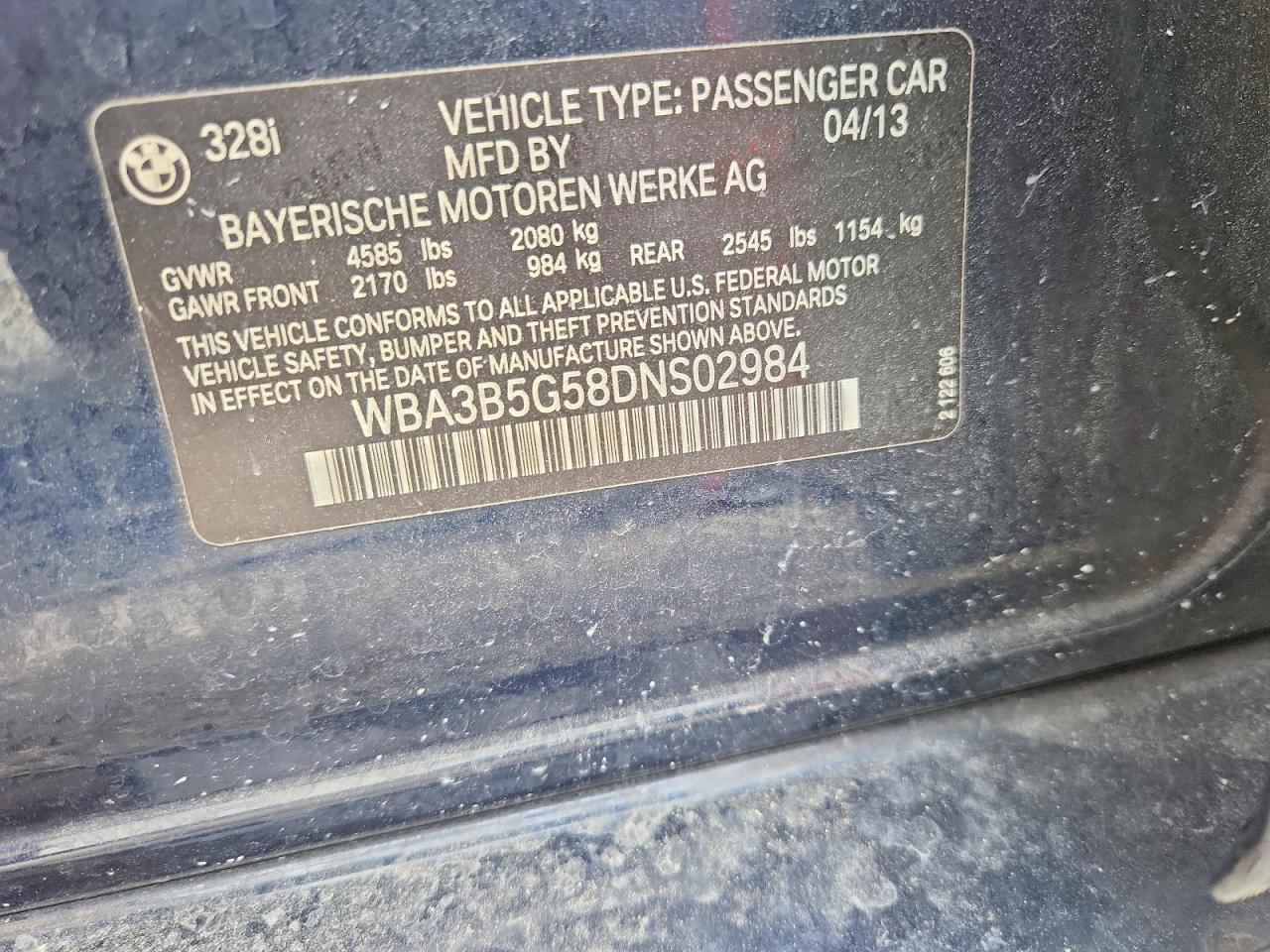 2013 BMW 3 SERIES