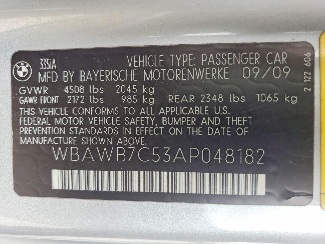 2010 BMW 3 SERIES