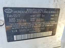 2017 HYUNDAI SONATA
