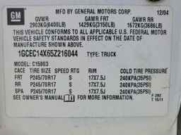 2005 CHEVROLET SILVERADO 1500