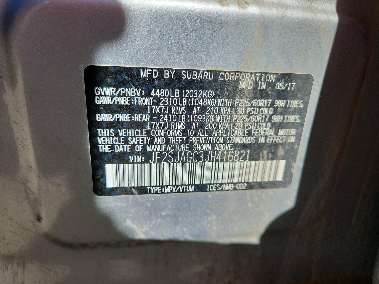 2018 SUBARU FORESTER