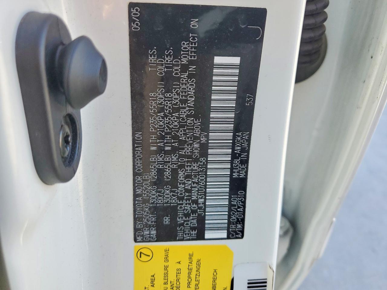 2006 LEXUS RX 400