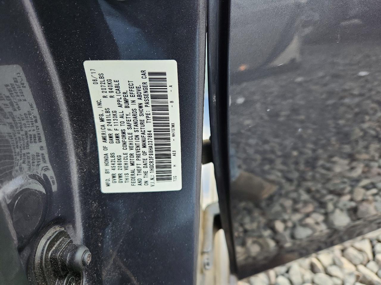 2017 HONDA ACCORD