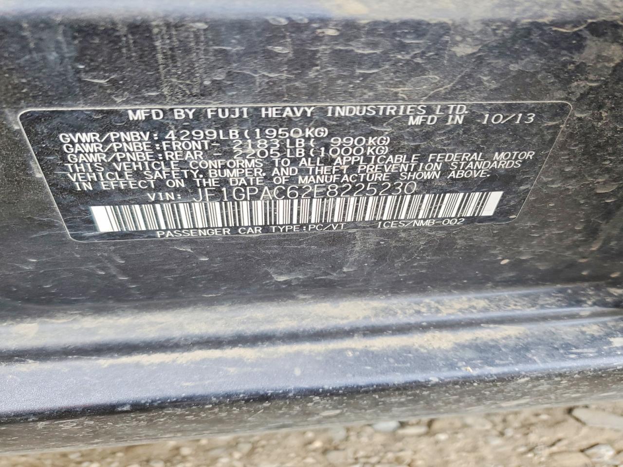 2014 SUBARU IMPREZA