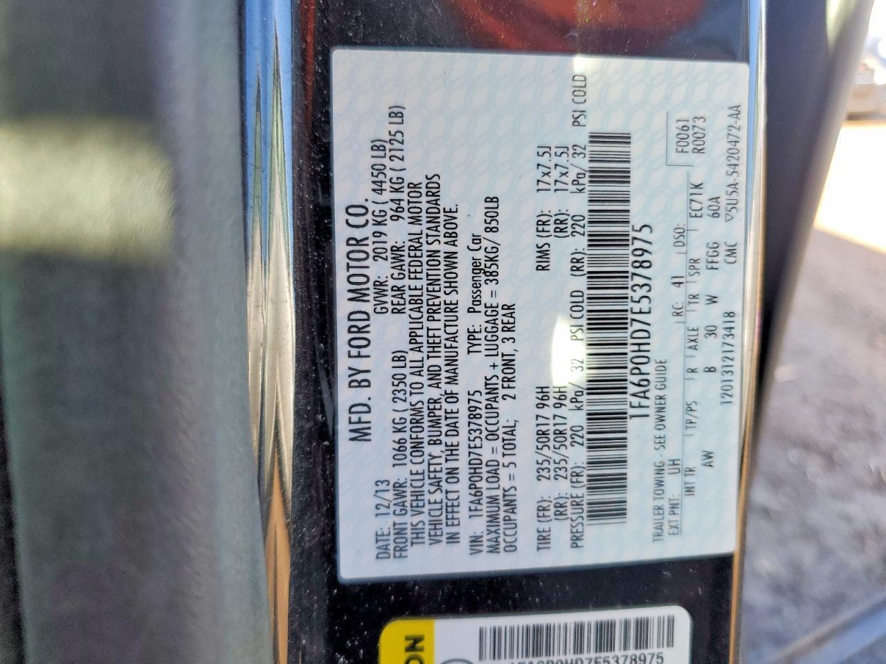 2014 FORD FUSION