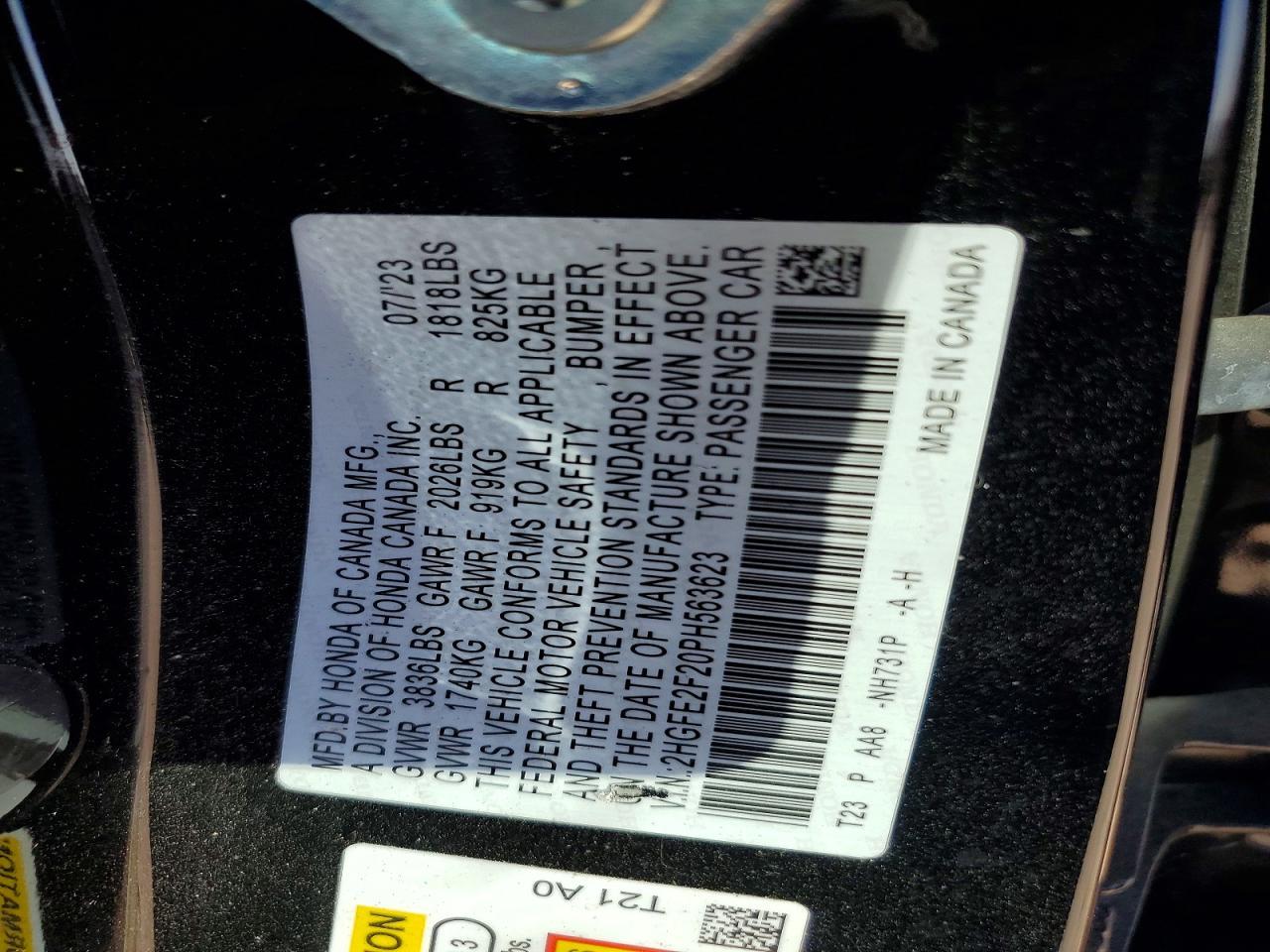 2023 HONDA CIVIC
