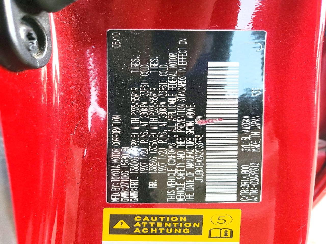 2010 LEXUS RX 450H