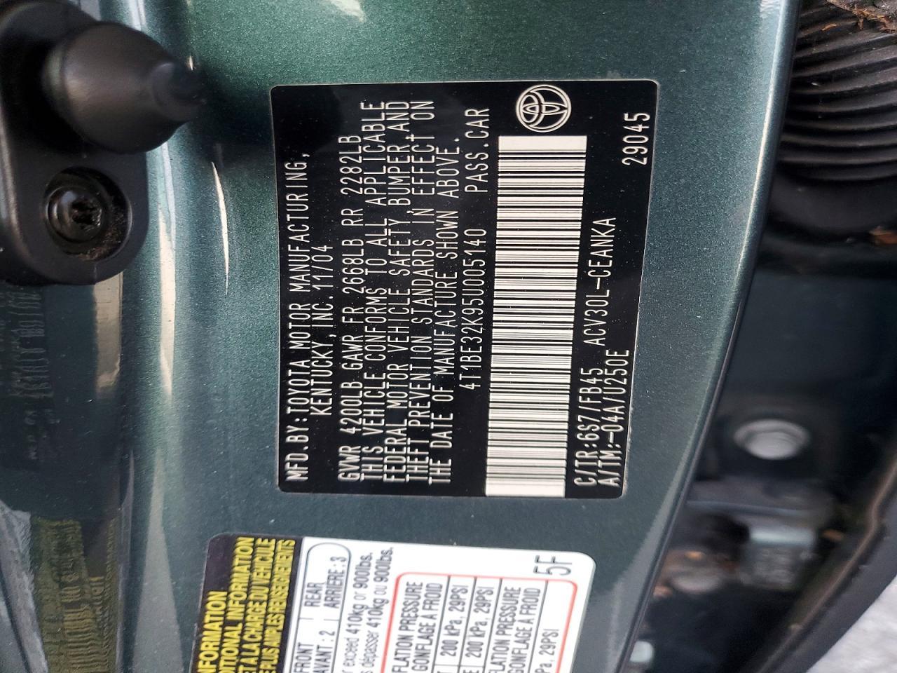 2005 TOYOTA CAMRY