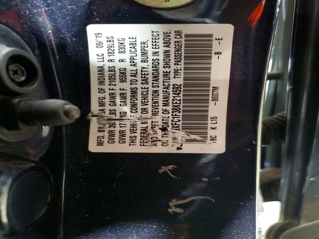 2019 HONDA CIVIC